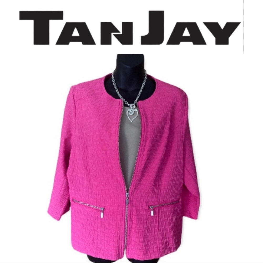 TAN JAY PETITE JACKET SIZE 10P - BLAZER - PINK - BRAND NEW - TEXTURED MATERIAL
